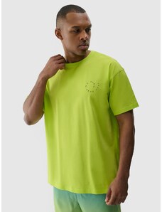 4F Vyriški T-shirt oversize marškinėliai su grafika - žali