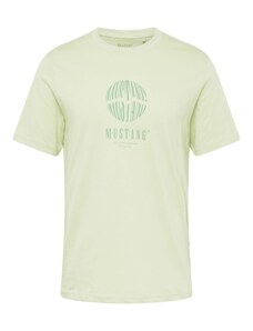 MUSTANG Marškinėliai 'Austin' žaliosios citrinos spalva / pastelinė žalia