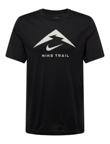 NIKE Sportiniai marškinėliai 'TRAIL' juoda / balta