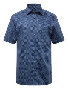 OLYMP Dalykinio stiliaus marškiniai tamsiai mėlyna jūros spalva / balta