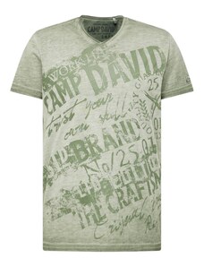 CAMP DAVID Marškinėliai žalia / alyvuogių spalva / nendrių spalva