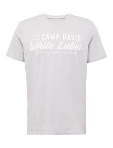 CAMP DAVID Marškinėliai šviesiai pilka / balta