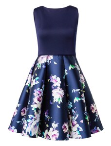 SWING Kokteilinė suknelė tamsiai mėlyna jūros spalva / nefrito spalva / purpurinė / balta