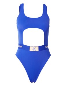 Calvin Klein Swimwear Maudymosi kostiumėlis smėlio spalva / mėlyna