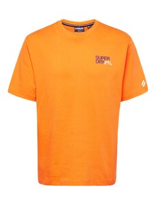 Superdry Marškinėliai tamsiai violetinė / oranžinė / balta