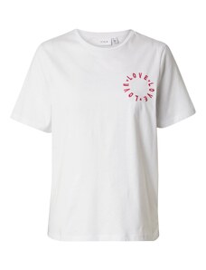 VILA Marškinėliai 'DOLA' rožinė / balta