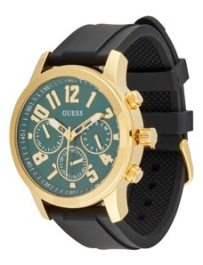 GUESS Analoginis (įprasto dizaino) laikrodis auksas / smaragdinė spalva / juoda