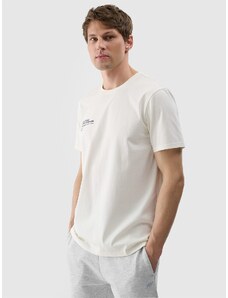 4F Vyriški T-shirt marškinėliai su grafika - kreminės spalvos