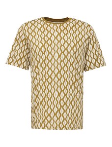 JACK & JONES Marškinėliai 'LINCOLN' alyvuogių spalva / balta