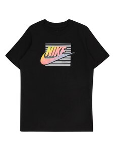 Nike Sportswear Marškinėliai 'FUTURA RETRO' melsvai pilka / geltona / lašišų spalva / juoda