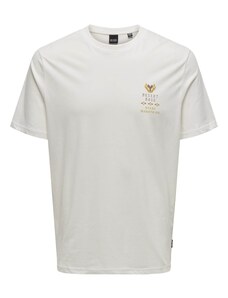 Only & Sons Marškinėliai 'MANUEL' smėlio spalva / geltona / balta