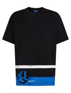 KARL LAGERFELD JEANS Marškinėliai mėlyna / juoda / balta