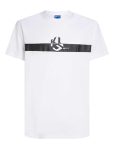 KARL LAGERFELD JEANS Marškinėliai juoda / balta