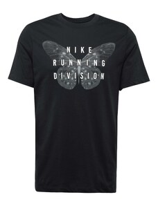 NIKE Sportiniai marškinėliai 'RUN DIVISION' juoda / balta
