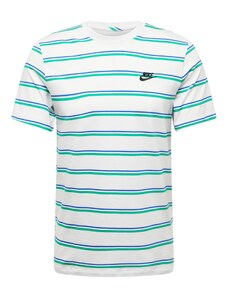 Nike Sportswear Marškinėliai 'CLUB' mėlyna / turkio spalva / juoda / balta