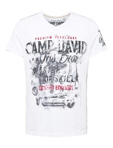 CAMP DAVID Marškinėliai antracito spalva / tamsiai raudona / juoda / balta
