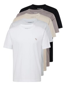 Abercrombie & Fitch Marškinėliai smėlio spalva / rausvai pilka / šviesiai pilka / juoda / balta