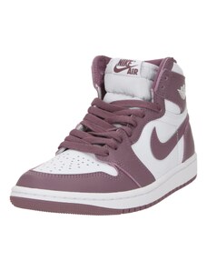 Jordan Sportbačiai su auliuku 'Air Jordan 1 High' rausvai violetinė spalva / balta