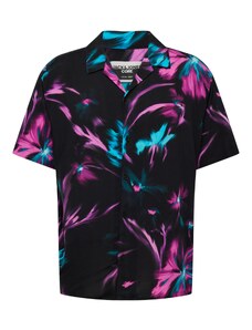 JACK & JONES Marškiniai 'JEFF DIGITAL' turkio spalva / smaragdinė spalva / tamsiai rožinė / juoda