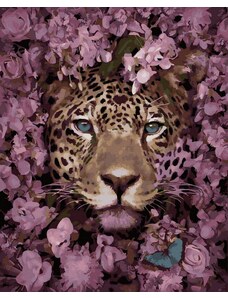 Gamintojas nenurodytas Tapyba pagal skaičius Leopardas gėlėse 40x50 cm ()