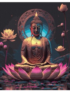Gamintojas nenurodytas Tapyba pagal skaičius Buda sėdi ant lotoso 40x50 cm ()