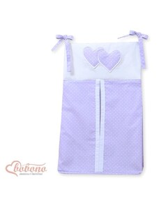 Gamintojas nenurodytas Aksesuarai- Pampers maišelis- Kabančios širdelės taškai ant violetinės spalvos