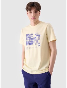 4F Vyriški T-shirt regular marškinėliai su grafika - geltoni