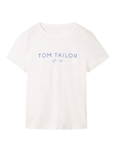 TOM TAILOR Marškinėliai mėlyna / balta