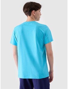 4F Vyriški T-shirt regular marškinėliai su grafika - turkio spalvos