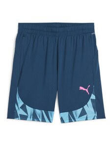 PUMA Sportinės kelnės 'Individual FINAL' tamsiai mėlyna jūros spalva / vandens spalva / rožinė