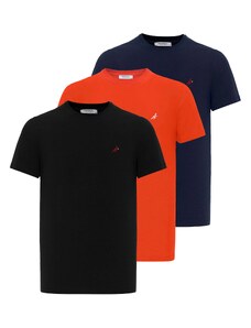 Moxx Paris Marškinėliai tamsiai mėlyna / raudona / juoda / balta