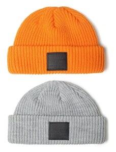 MINOTI Megzta kepurė pilka / oranžinė