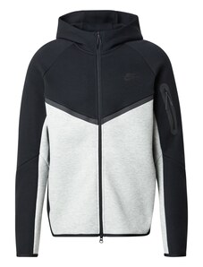 Nike Sportswear Džemperis 'TECH FLEECE' šviesiai pilka / juoda
