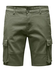 Only & Sons Laisvo stiliaus kelnės 'ONSCam Stage' alyvuogių spalva