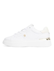 TOMMY HILFIGER Sportbačiai be auliuko 'Court' auksas / balta / vilnos balta