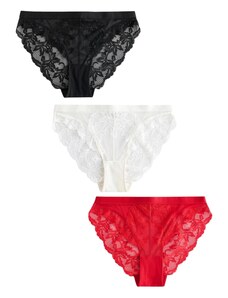 Next Moteriškos kelnaitės raudona / juoda / balta