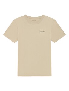 Calvin Klein Jeans Marškinėliai smėlio spalva / juoda