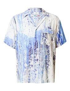 Carlo Colucci Marškiniai nebalintos drobės spalva / tamsiai mėlyna / dangaus žydra / violetinė-mėlyna