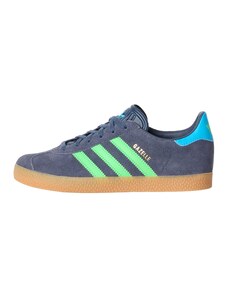 ADIDAS ORIGINALS Sportbačiai 'GAZELLE' tamsiai mėlyna jūros spalva / neoninė mėlyna / auksas / šviesiai žalia
