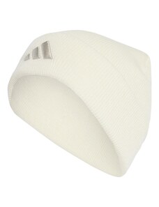 ADIDAS SPORTSWEAR Sportinė kepurė 'New Logo Beanie' glaisto spalva / balta