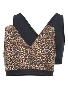 ONLY GIRLS Liemenėlė 'KOGLOLA' šviesiai ruda / juoda