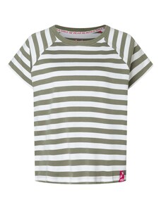 LIEBLINGSSTÜCK Marškinėliai 'Tara' alyvuogių spalva / balta