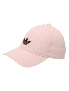 ADIDAS ORIGINALS Kepurė 'Adicolor Classic Trefoil' tamsiai ruda / ryškiai rožinė spalva