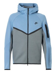Nike Sportswear Džemperis 'Tech Fleece' mėlyna dūmų spalva / šviesiai mėlyna / juoda
