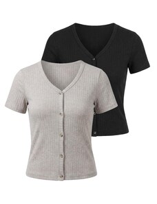 studioselect Kardiganas 'Elna' margai ruda / juoda