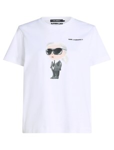 Karl Lagerfeld Marškinėliai pilka / juoda / balta