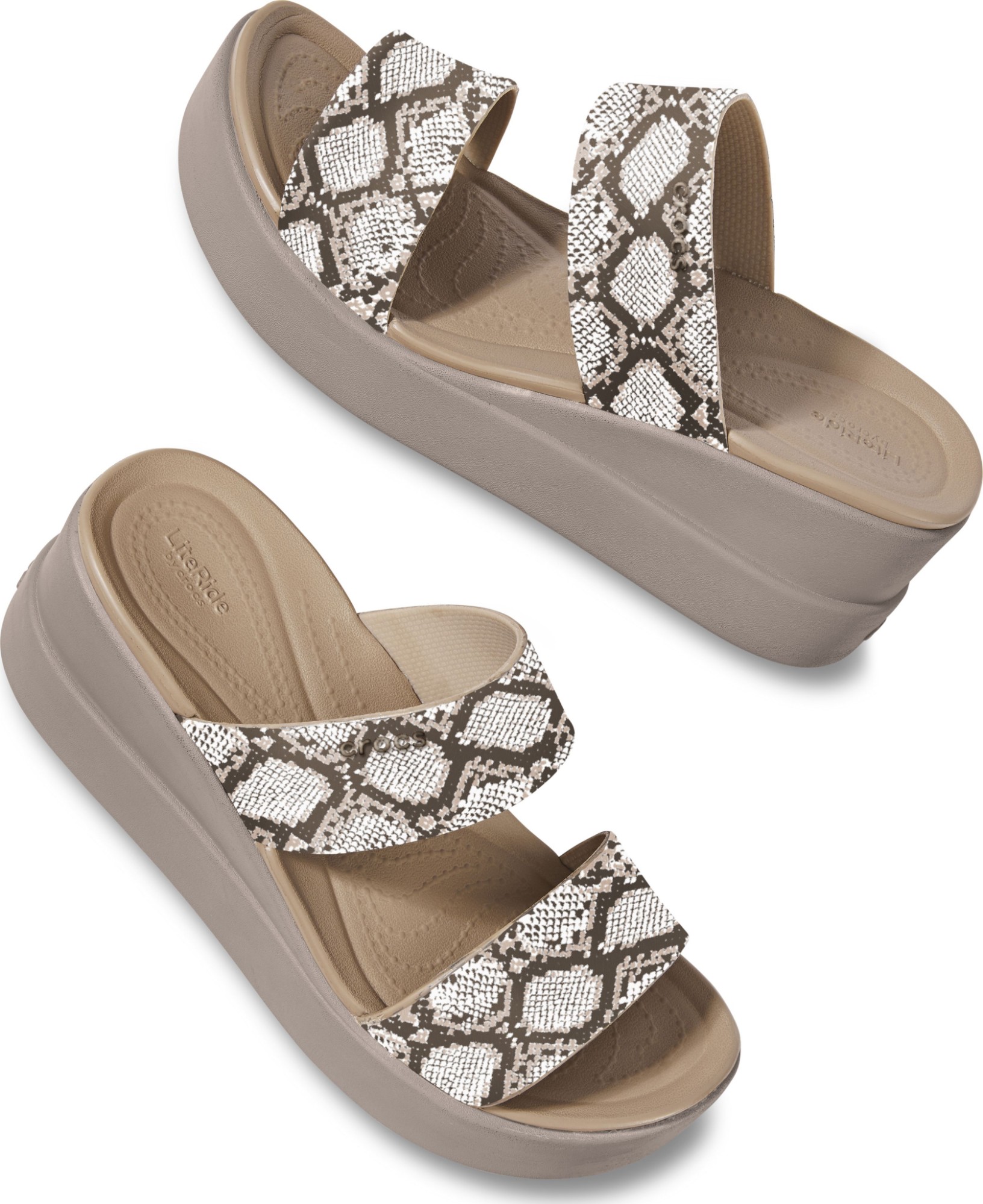 Crocs Brooklyn Mid Wedge Womens Multi/Stucco - GLAMI.lt