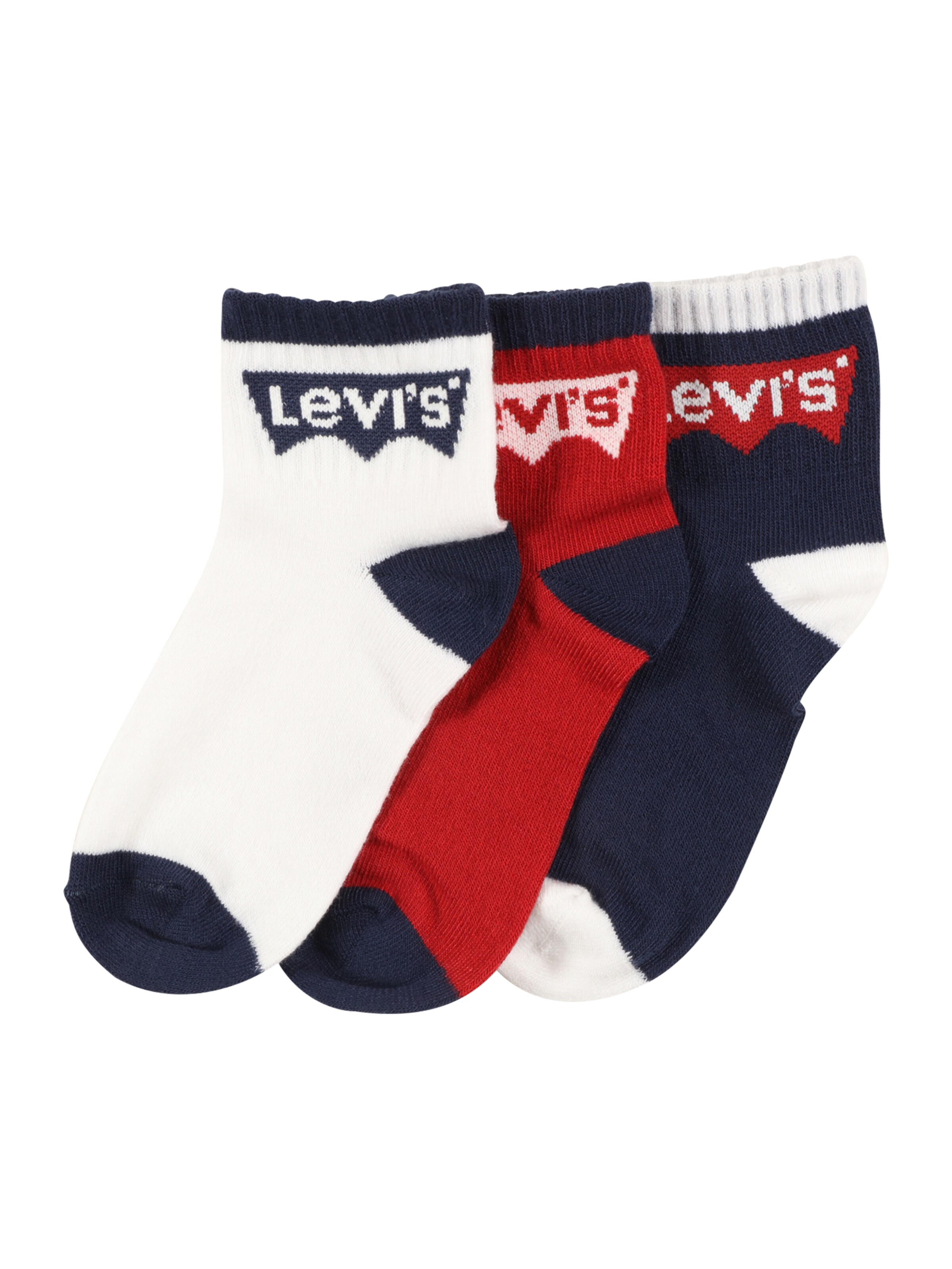 LEVI'S  Kojinės nakties mėlyna / šviesiai rožinė / raudona / balta