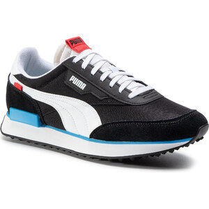 puma future rider black and white