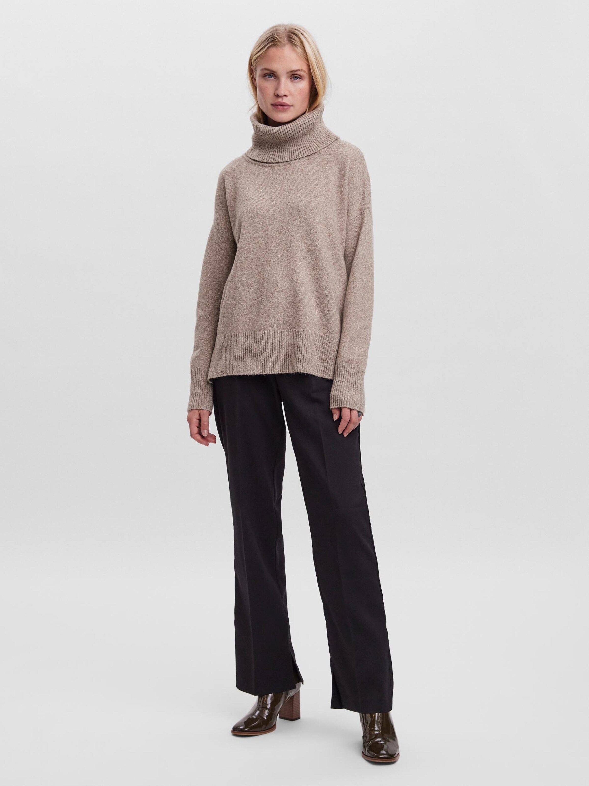 VERO MODA Megztinis 'Doffy' margai ruda